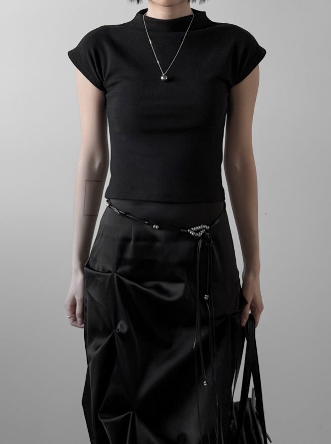 mnem（ムネム）の「Softneck drop short-sleeve tee（Tops）」