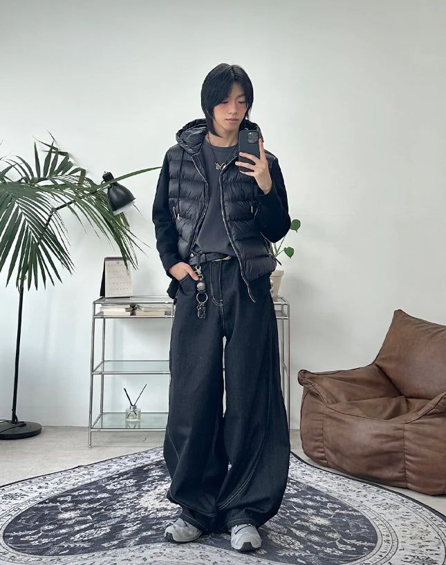 Akid Big Pocket Balloon Denim Pants