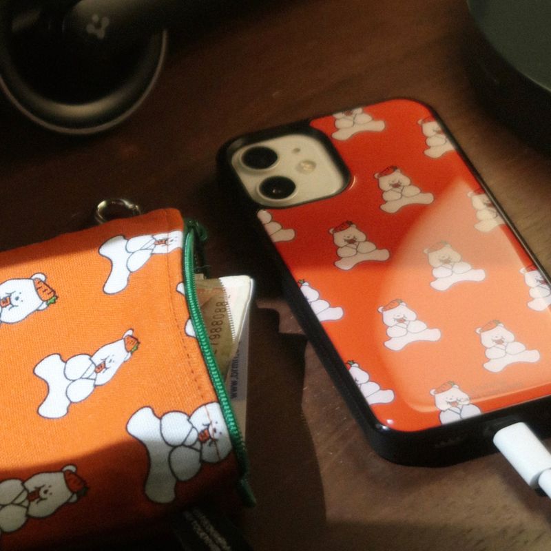 Carrot Lover pattern keyring pouch(mini)