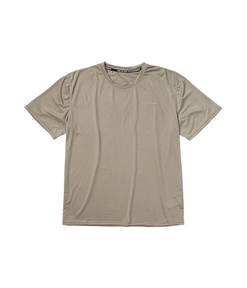 Air Vent Solid T-Shirt (Cement Beige)