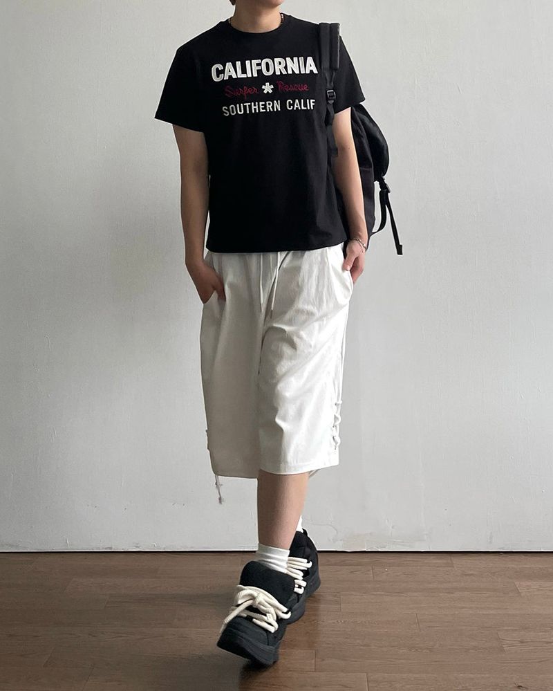 Cali Embroidery Short Sleeve Tee