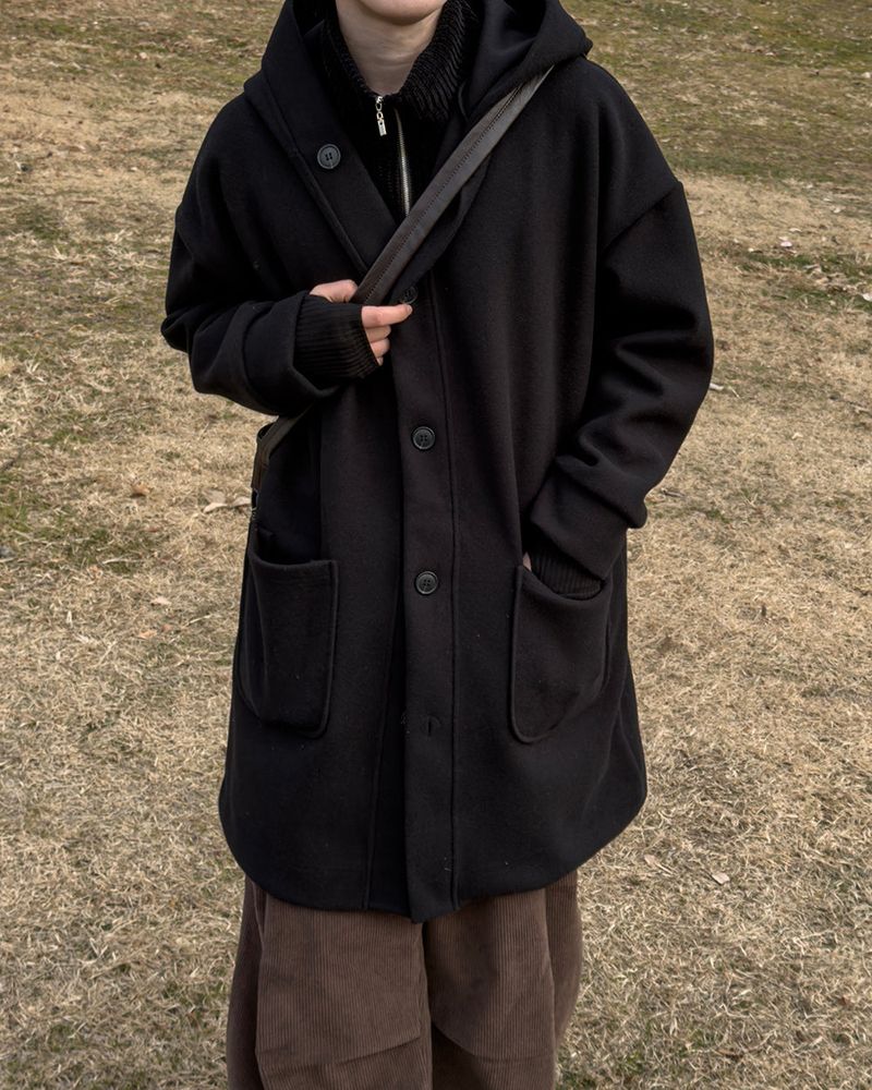 Koven Wool Hooded Coat