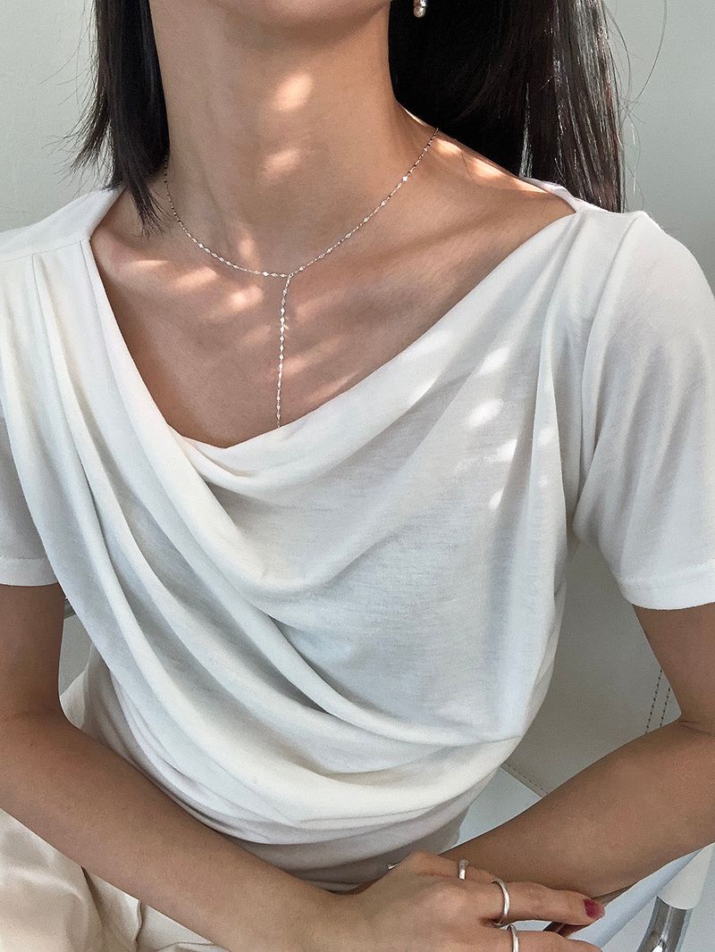 [925silver] Spot drop necklace