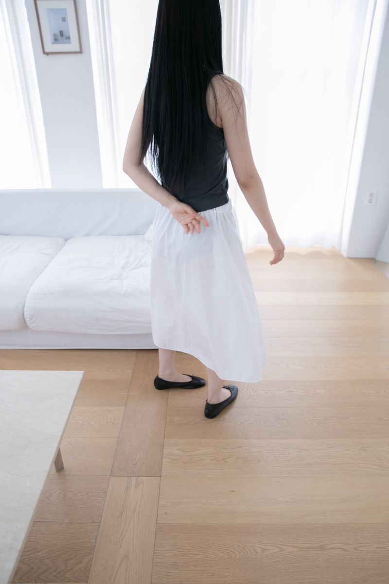 layered snap button skirt(2colors)