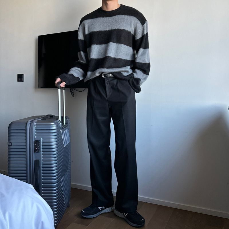 Meto wool pintuck wide slacks (2 colors)