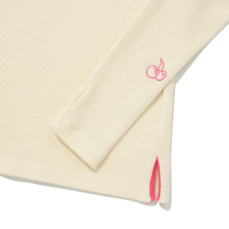 ELBOW POINT WAFFLE LONG SLEEVE [IVORY]