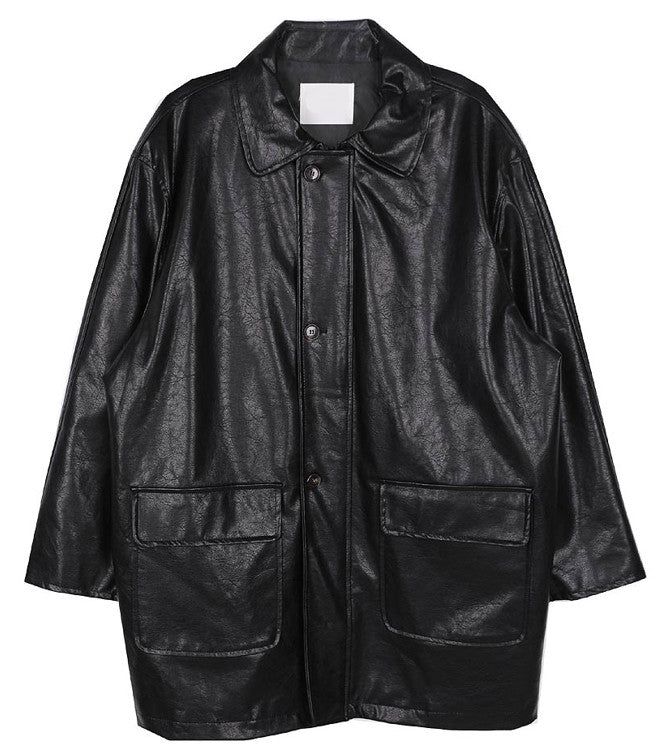 No.0946 DT leather half COAT
