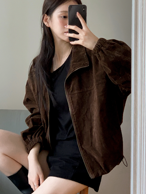 #TK Suede Zip-up Blouson (3color)