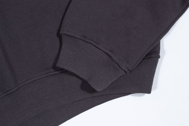 V-NECK CROP SWEATSHIR (Dark Gray)