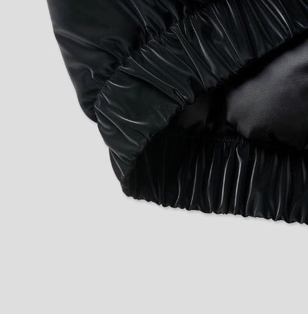Matte velvet crop puffer