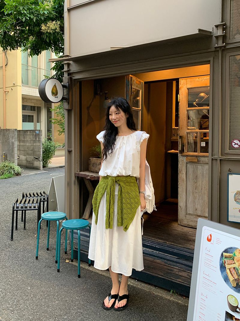 [MADE] Air frill long skirt