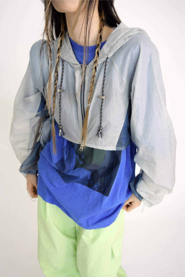 rain short hood jumper(3color)