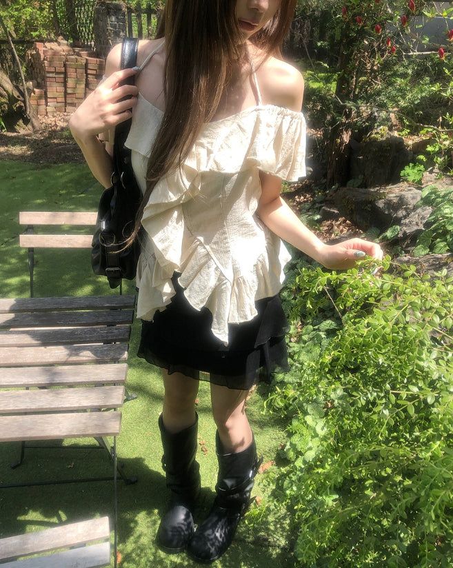 Bloom Corsage Frill Blouse