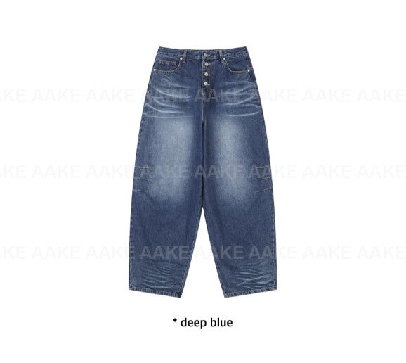 (unisex) 4-BUTTON BALLOON DENIM