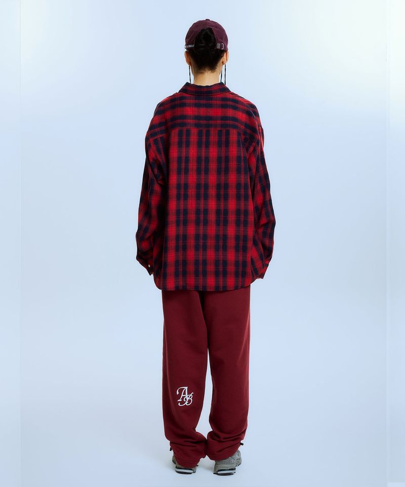 AB EMBROIDERY CHECK SHIRTS (RED)