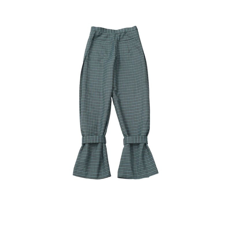 2way check wide pants
