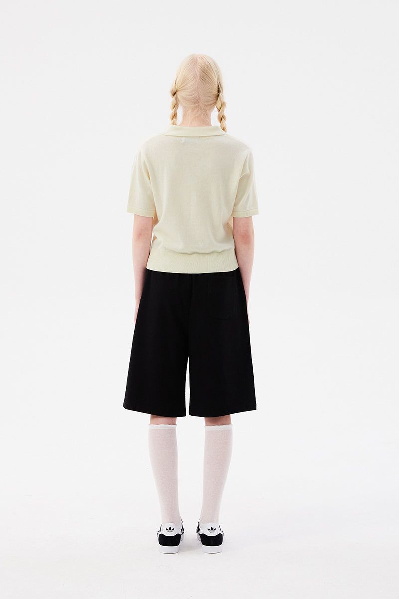 MONO CHERRY OPEN COLLAR KNIT [IVORY]