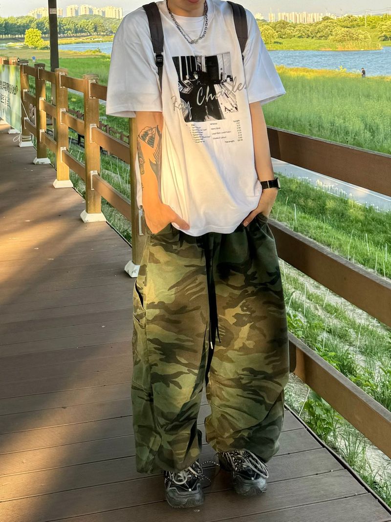 Camoufalge Carpenter Balloon Pants 2C