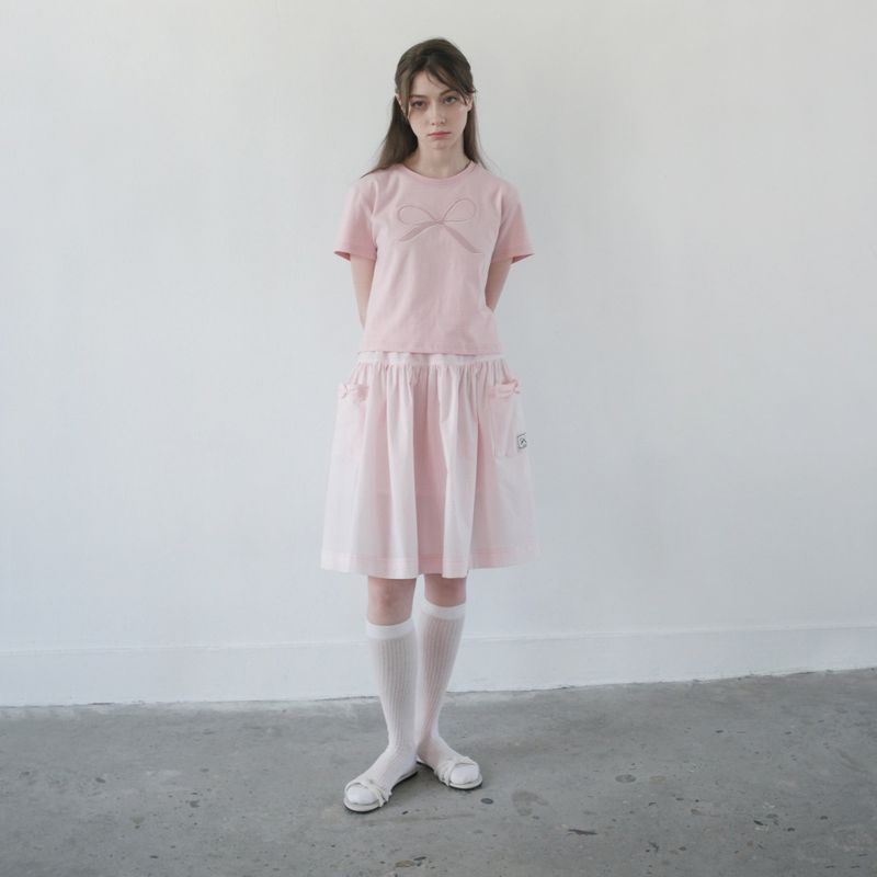 Pink Ribbon Semi-Crop T-Shrit