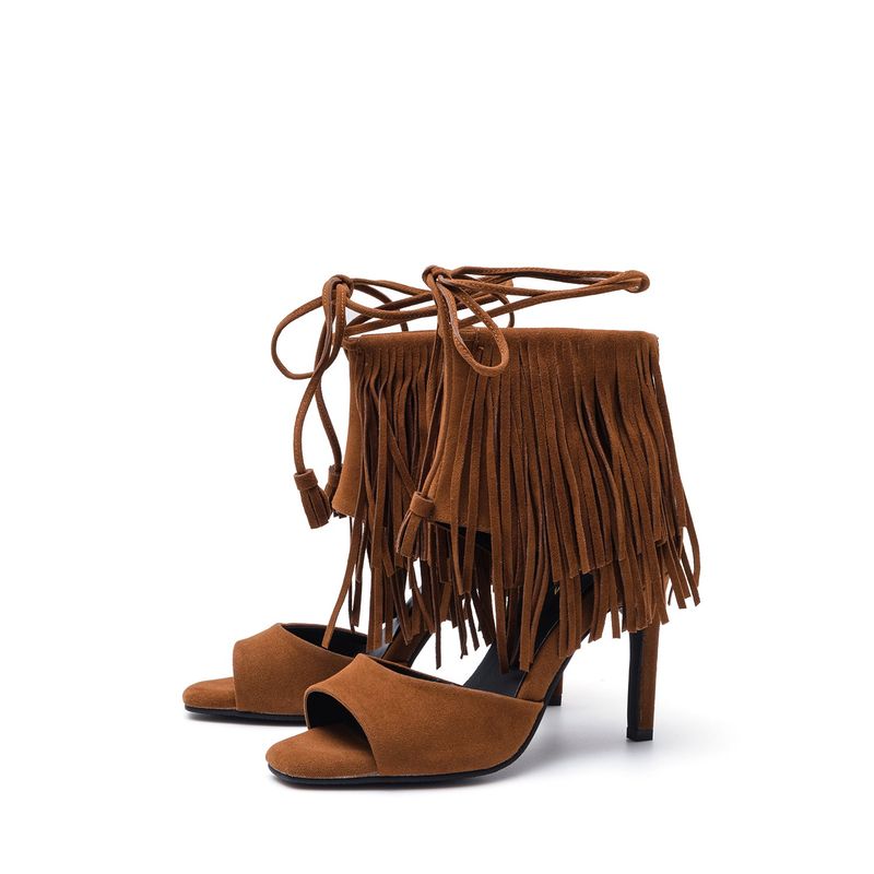 Tassel Ankle Heel(Brwon)