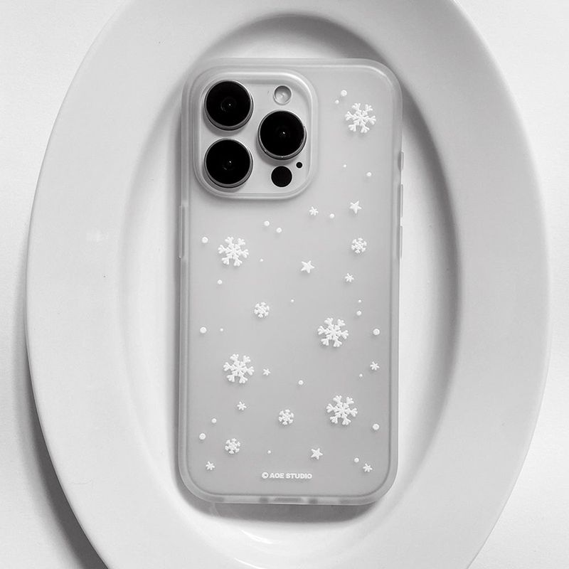 aoe studio（ アオエ スタジオ）の「[MADE] ミルキースノーフレークジェリーケース（スマホグッズ/小物）」