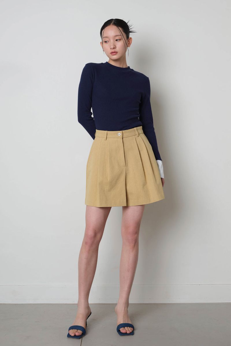Cotton Twill Shorts_Yellow