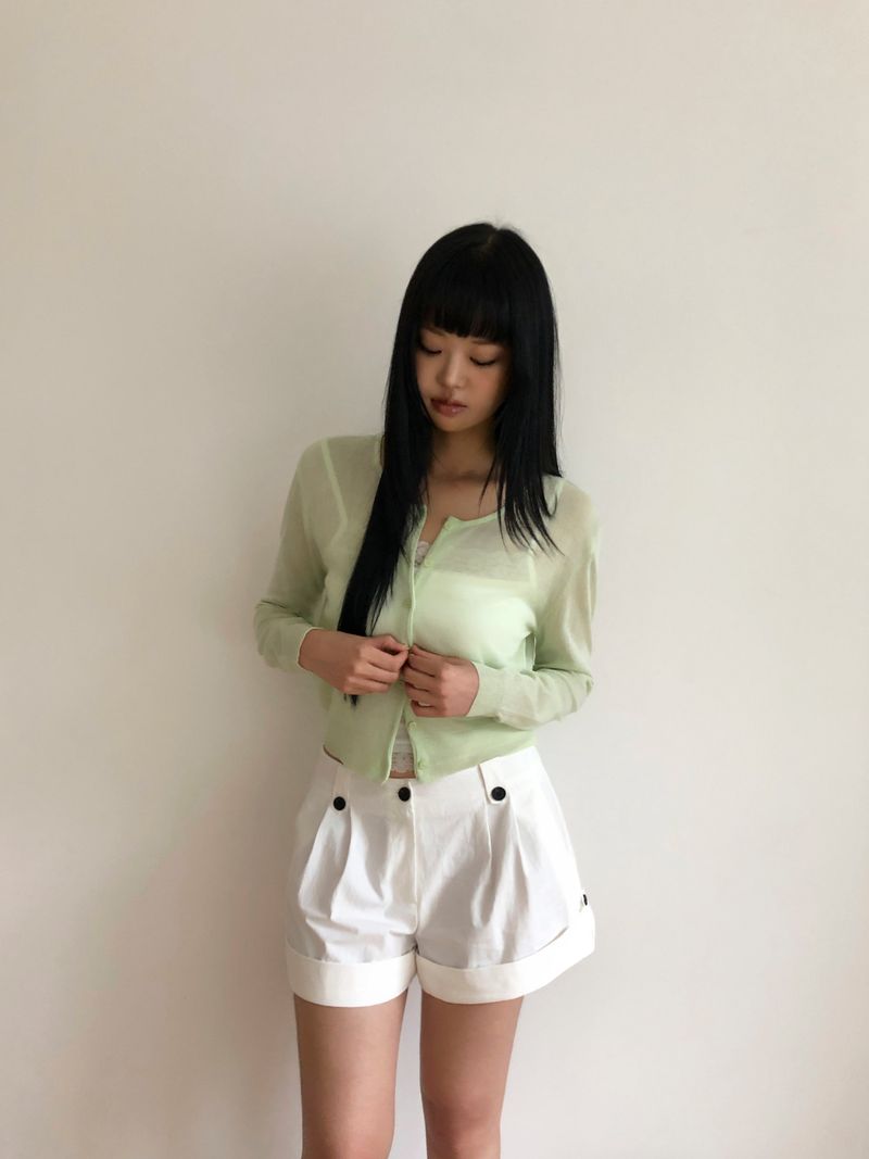 Ellen Button Roll-Up Shorts