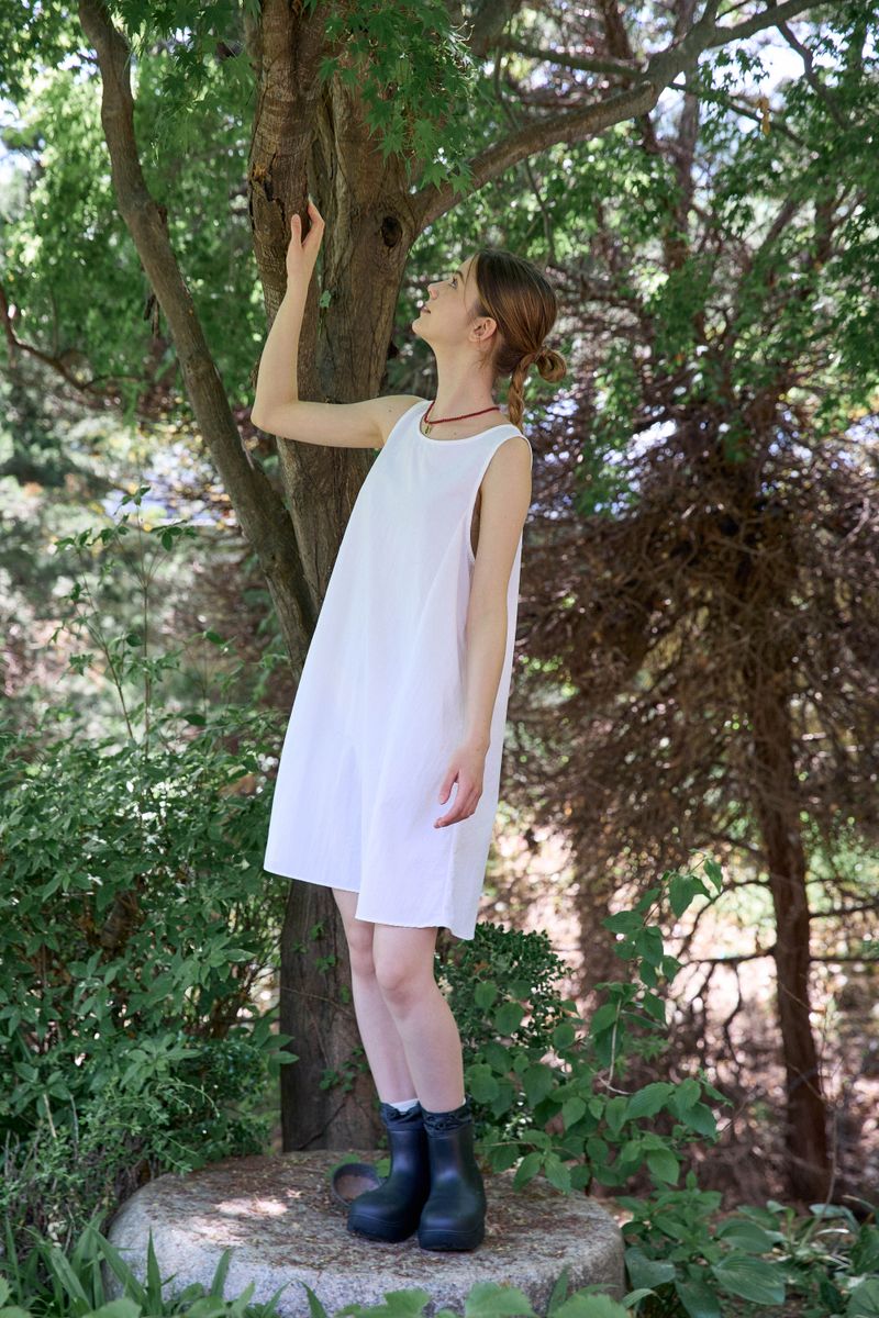 BACK RIBBON DRESS (2 COLORS)