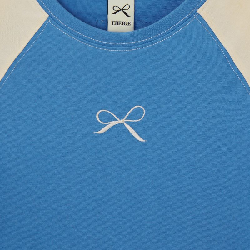 Blue/Beige Raglan T-Shirt