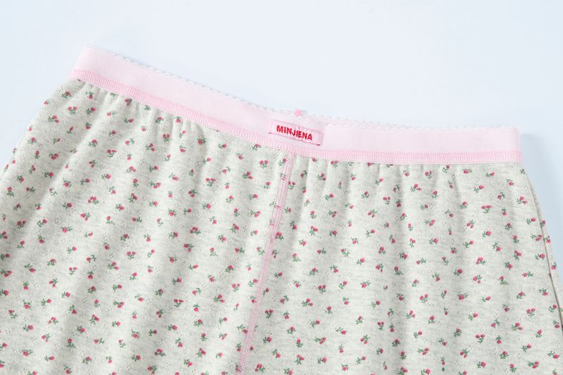 flower pants melange grey