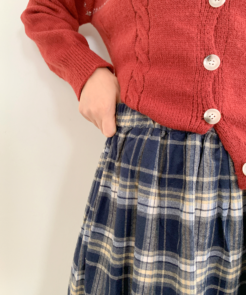 Sorbet Long Checkered Skirt