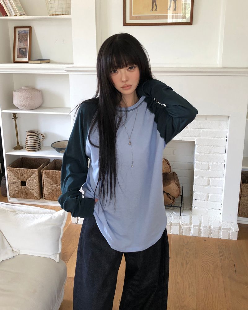 Rain Contrast Raglan T-Shirt