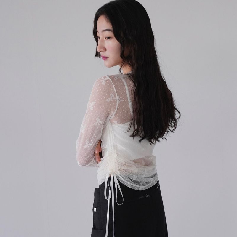 sheer ribbon tops