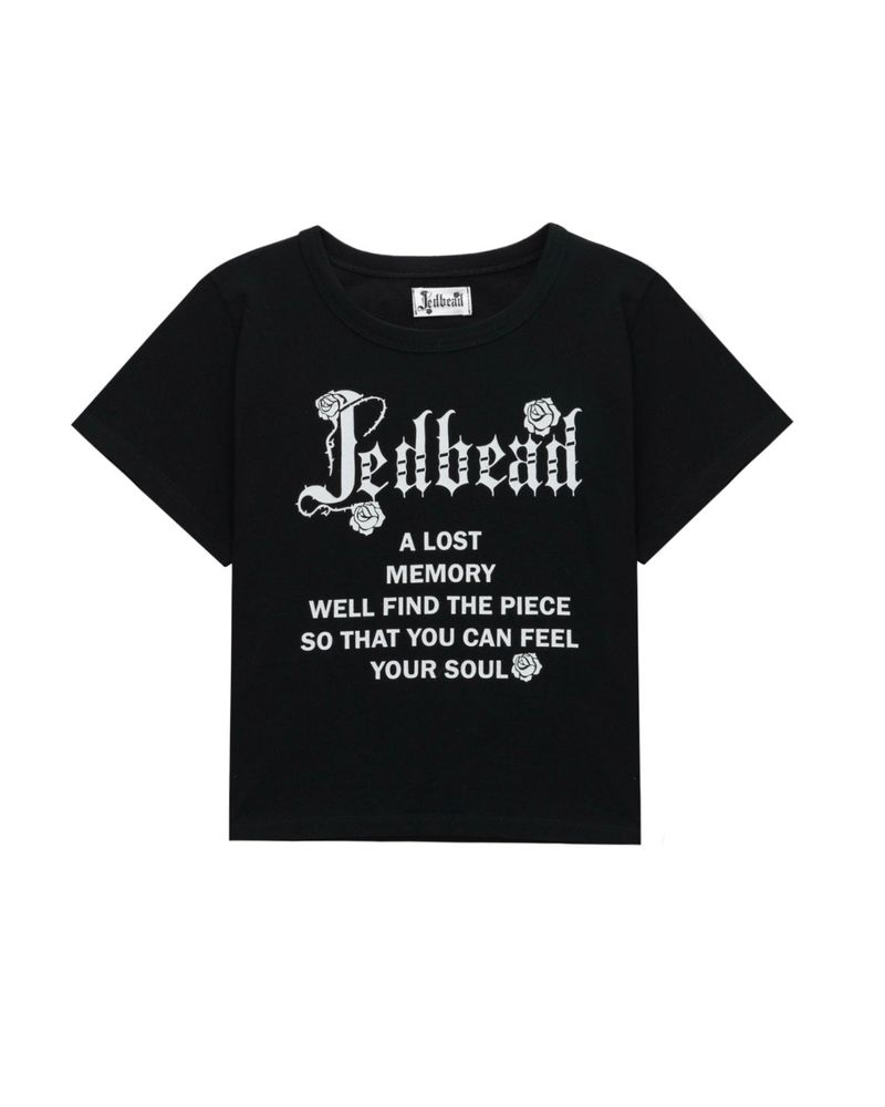 jedbead（ジェドビード）の「[MADE] ローズロゴクロップドTシャツブラック（トップス）」