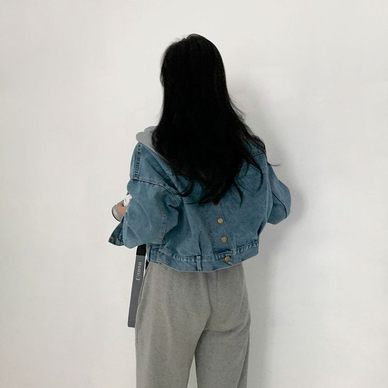 Front And Back Button Denim Jacket