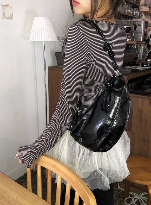 Boran Knot Half Moon Cross Bag