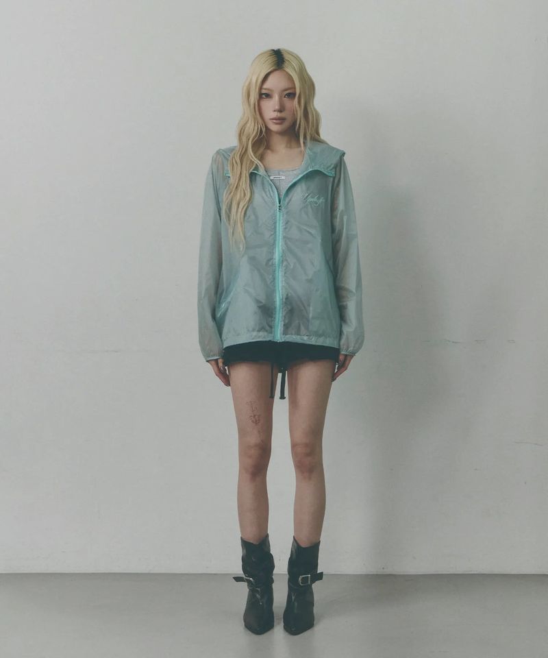 Air Sheer Asymmetrical Windbreaker [Mute Mint]