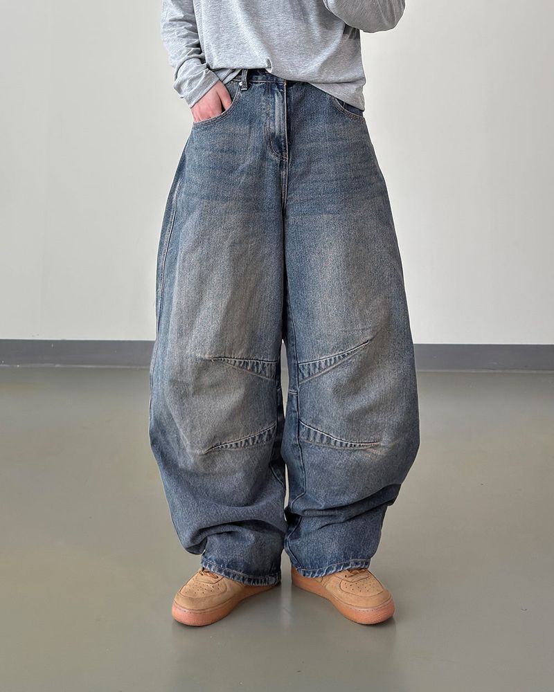 Nova Curved Panel Denim Pants