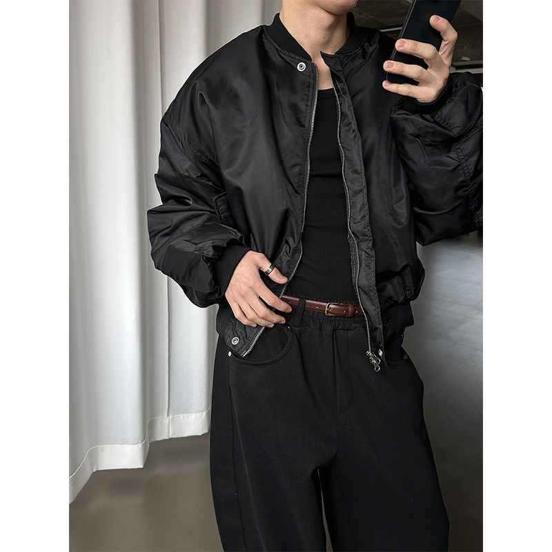  [S/S] Crop ma-1 jumper(2color)