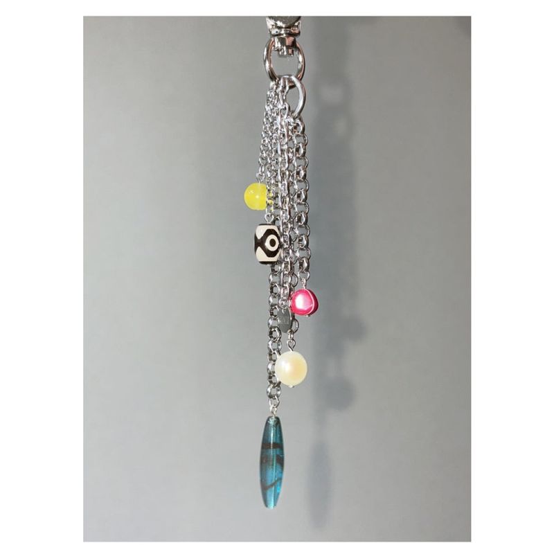 gemstone chain keyring 002
