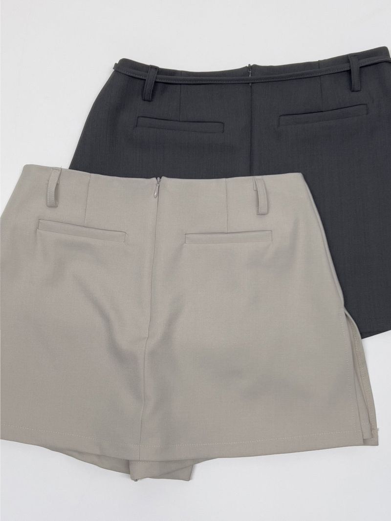 Slit Wrap Skirt Pants