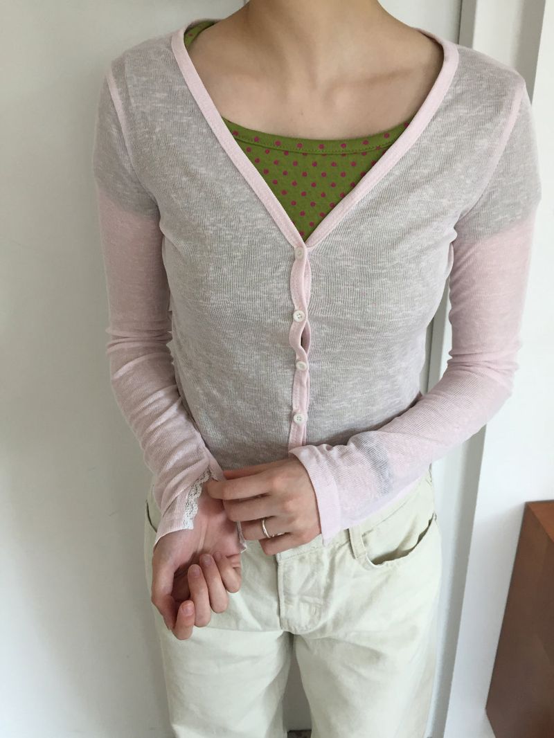 Petal Sheer Cardigan (2color)