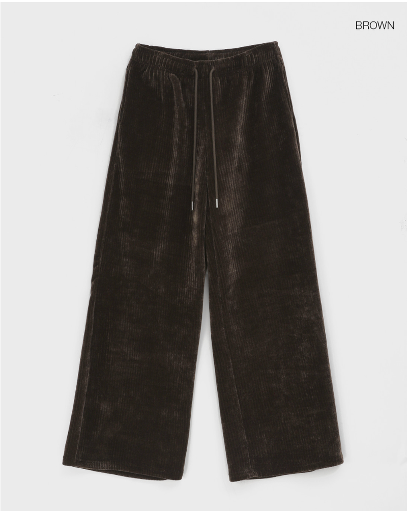 [MADE] Wolfin Belloa Ribbed Wide Banding Pants