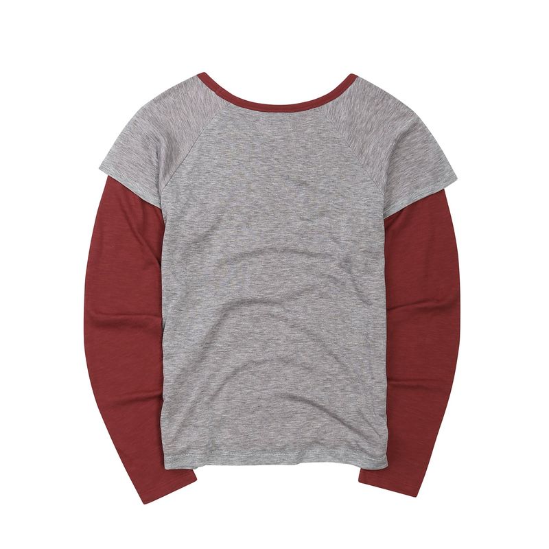 Street league blur artwork double layer long sleeve (Red)