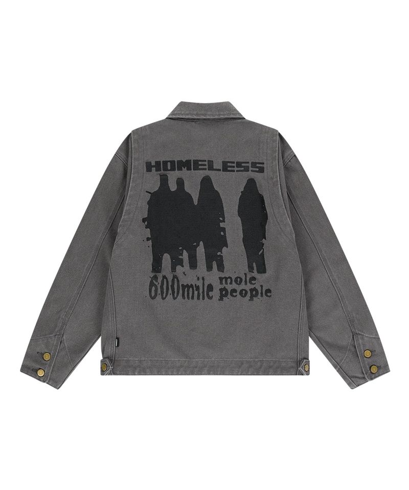 H.L WASHING WORK JACKET  CHARCOAL