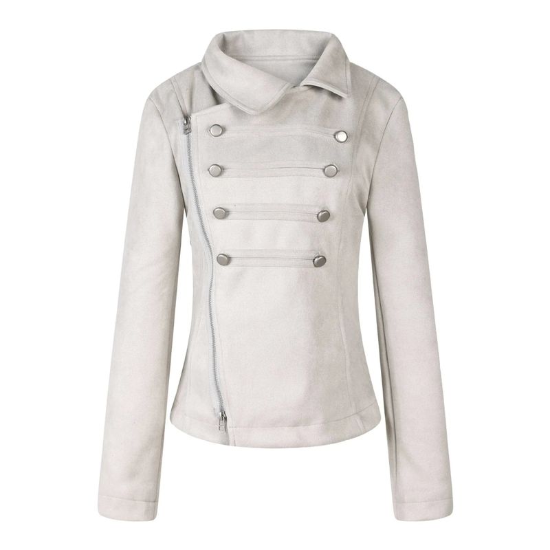 Napoleon Button Suede Rider Jacket