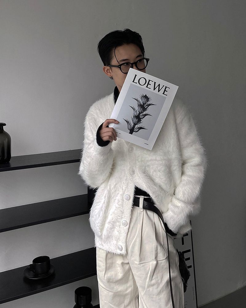 OA Blanc Angora Cardigan (3 colors)