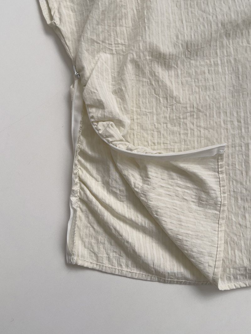Check Seersucker Blouse