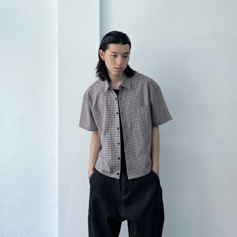 Relaxed Fine Check Shirt