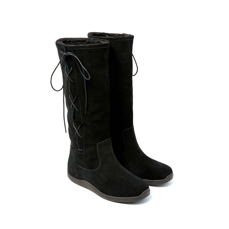 Bow 0010. Ribbon Shearling Boots - 3colors